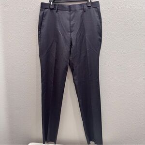 New Mens Boss Designer Dress Pants Size 38S Gray Unhemmed Designer